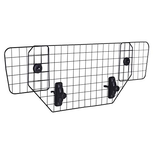 PawHut Hundeschutzgitter Auto Universal Kofferraumgitter verstellbar Trenngitter Metall schwarz (89-122) x 41 cm