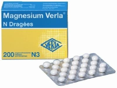 Magnesium Verla N, 200 St. Dragees