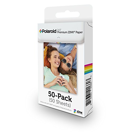 Polaroid 2x3 Zoll Premium ZINK Fotopapier (50 Blatt) - Kompatibel mit Polaroid Snap, Z2300, SocialMatic Sofortbildkameras, Zip Sofortbilddrucker