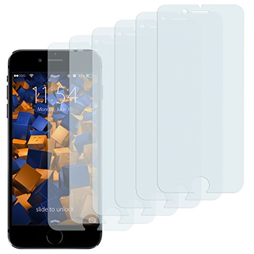 mumbi CrystalClear 3D Touch Displayschutzfolie iPhone 6 / 6s  (6er Set)