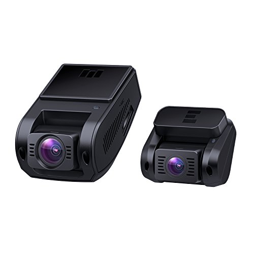 AUKEY Dashcam Dual 1080P Front und Rück Autokamera mit 170° Weitwinkel, Superkondensator, WDR Nachtsicht Dash Cam mit G-Sensor Bewegungserkennung, Loop-Aufnahme und Dual-Port Kfz-Ladegerä