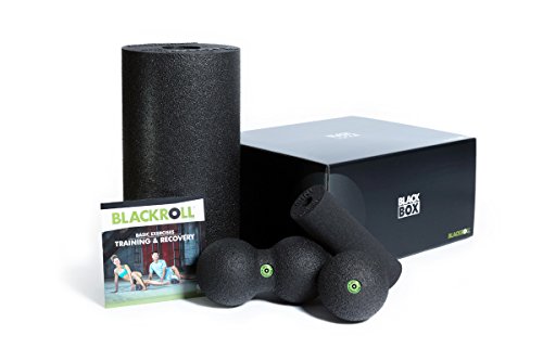 BLACKROLL BLACKBOX Faszientool-Set - das Original. Selbstmassage-Produkte für die Faszien in schwarz + DVD & Übungskarte