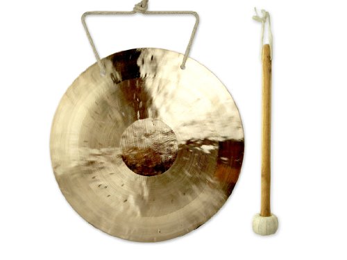 Feng Gong / Wind Gong 30 cm, toller Klang, inklusiv Holz-/ Baumwollklöppel