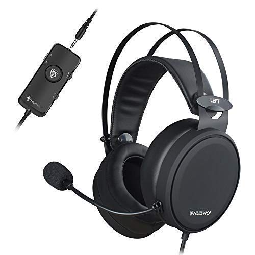NUBWO PS4 Xbox One Headset 7.1 Surround Sound PC USB Gaming Headset mit Rauschunterdrückung Mic, Over Ear Kopfhörer mit Game & Chat Lautstärkeregler für PC/Playstation 4 / Xbox 1