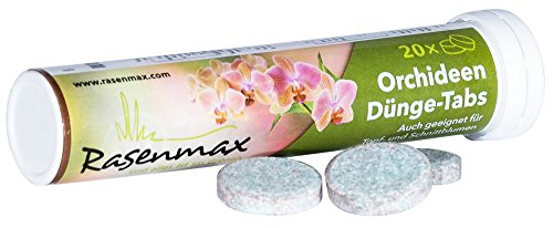 Rasenmax Orchideendünger Düngetabs Pflanzen Dünger für Blumen und Zimmerpflanzen - Beste Alternative zu Düngerstäbchen und Sprays - 20 Tabs
