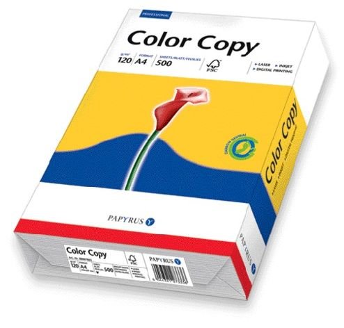 Papyrus Farblaserpapier Color Copy, satiniert, DIN A4 = 21,0 cm x 29,7, 120g, ws, 250 Bl
