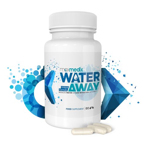 Max Medix Water Away Wassertabletten | Natürliche Diuretika zur Entwässerung des Körpers | Entwässerungs-Tabletten gegen Wassereinlagerungen in den Beinen, Füßen und Gesicht | Ideal zum Abnehmen, Detox und Stoffwechsel anregen