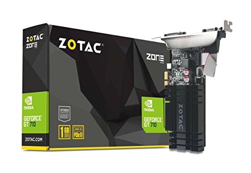 ZOTAC GeForce GT 710 1GB DDR3 PCIe x1 Passive PCI-E 1x DVI-D HDMI VGA