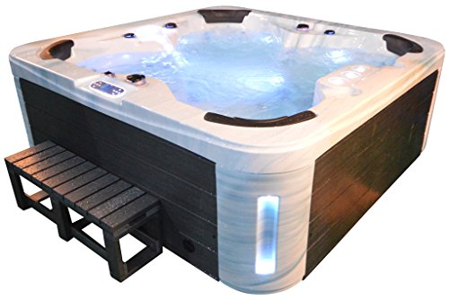 Heico Wellness & Design GmbH Aussenwhirlpool Hot Tub Spa Pool GP4-200 Hellblau-Dunkelgrau