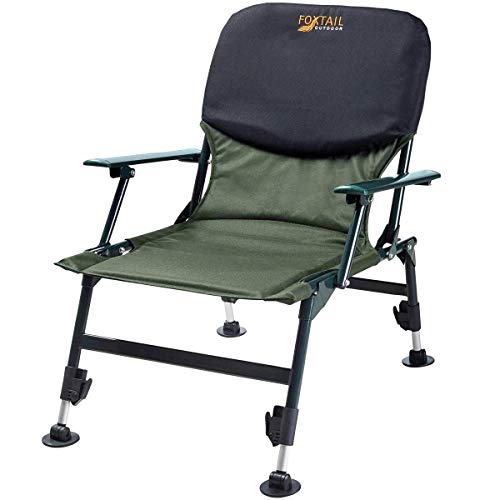 Foxtail Outdoor Leichter Camping Fischer-Stuhl mit Armlehne