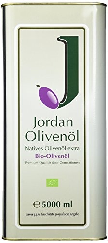 Jordan Olivenöl Natives BIO - extra - 5,00L Kanister, 1er Pack (1 x 5 l)
