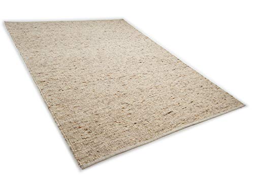 Landshut Handweb Teppich aus 100% Schurwolle - natur, Größe: 170x230 cm