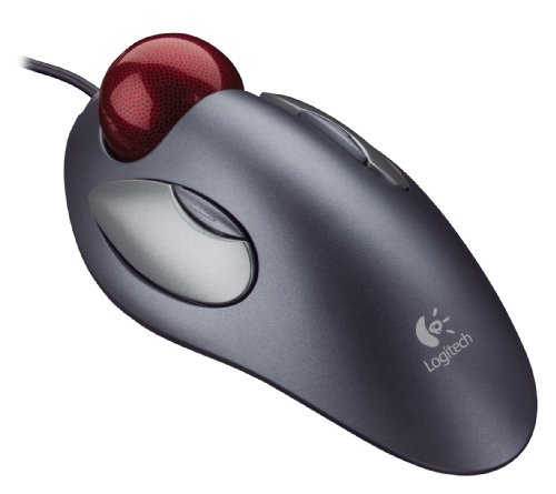 Trackman Marble Mouse, Four-Button, Programmable, Dark Gray, Sold as 1 Each