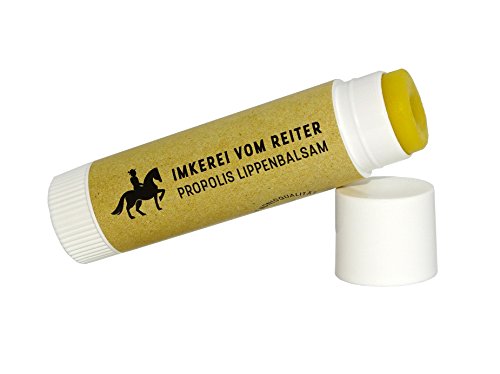 Propolis Lippenbalsam vom Reiter, 1 Stk Lippenpflegestift (6g), 100% natürliche Lippenpflege, Bienenprodukt, Hautpflege