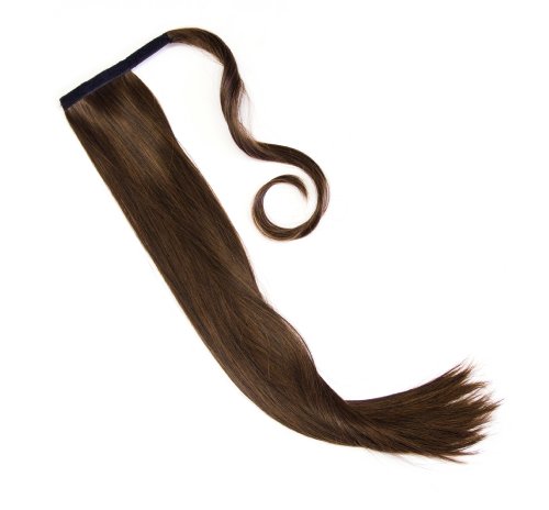 Haarteil Zopf Pferdeschwanz zum anklipsen Haarverlängerung Pony in der Farbe schwarz-braun NEU