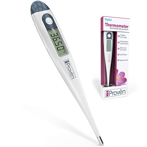 Körperbasalthermometer, TTC, Fruchtbarkeitsmessgerät für die beste natürliche Familienplanung und Ovulations-Tracking, hochgenau, 1/100 Grad, hochsensibel, BBT-113Ai - 2018 iProven Thermometer.