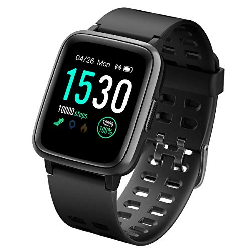 LATEC Smartwatch, Fitness Armband Wasserdicht IP68 Fitness Tracker mit Pulsmesser 1,3 Zoll Farbbildschirm Aktivitätstracker Fitness Uhr Schlafmonitor Schrittzähler Stoppuhr Anruf SNS für Android iOS