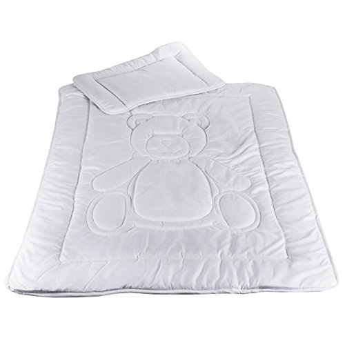 Kinder Bettdecken Set Allergiker geeignet Steppbett 100x135cm Kissen 40x60cm nach Öko-Tex Standard 100 zertifiziert