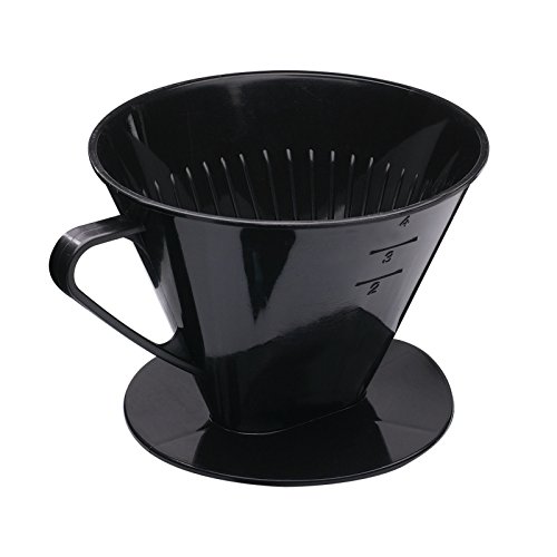 Westmark Kaffeefilter/Filterhalter, Für bis zu 4 Tassen Kaffee, Filtergröße 4, Kunststoff, Four, Schwarz, 24442261