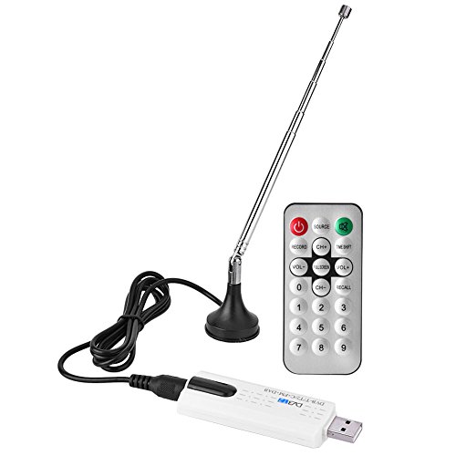 VBESTLIFE TV-Tuner-Stick, Mini Portable Digital USB 2.0 HDTV-Stick Receiver-Adapter Unterstützung DVB-T2, DVB-T, DVB-C, UKW- / UHF-FM-DAB für Laptop/Notebook/PC