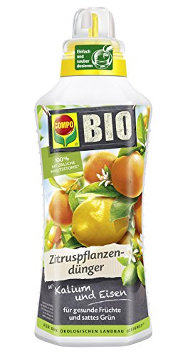 Compo Bio Zitruspflanzendünger für Alle Zitruspflanzen-Arten, Natürlicher Spezial-Flüssigdünger