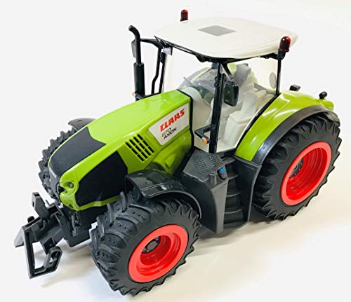 BUSDUGA RC Ferngesteuerter Traktor CLAAS 870 Axion 1:16 - passend zu den Bruder Anhänger, inkl. Batterien - 2,4 GHz - RTR (Ready-to-Run) Sofort Spielbereit - Lizenz NACHBAU