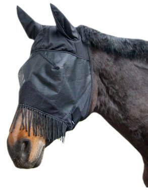 Kerbl 321267 Fliegenschutzmaske Pony mit Ohrenschutz und Nüsternkordel