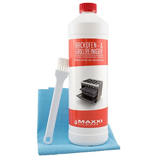 Maxxi Clean Backofenreiniger 1000 ml Gel Paste inkl. Backofen- und Grillreiniger Pinsel + Bonus Maxxi Clean agPLUS Fleece