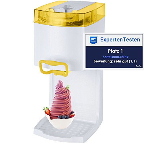 4in1 Gino Gelati GG-50W-A Yellow Softeismaschine Eismaschine Frozen Yogurt-Milchshake Maschine Flaschenkühler