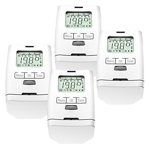4 Stück Premium Elektronischer Heizkörperthermostat Thermostat Thermostatventil HT 2000 Made in Germany
