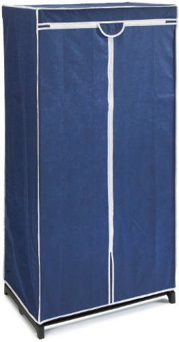 WENKO 4381630100 Kleiderschrank Air, 100 % Polypropylen, 75 x 150 x 50 cm, Blau
