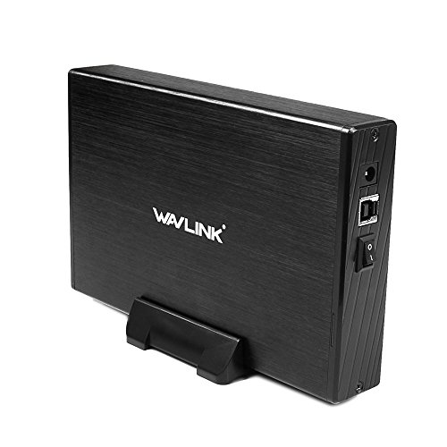 WAVLINK USB 3.0 auf externes SATA III 3.5-Festplattengehäuse für 3,5-SATA-Festplattenlaufwerke und SSD-Festplatten [Unterstützt UASP- und 8-TB-Laufwerke]