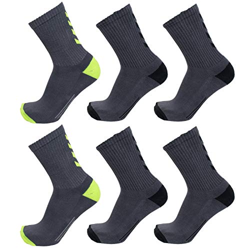 hummel 6 Paar Damen und Herren Socken Fundamental 6er Pack Sock schwarz/weiß Logo viele Größen