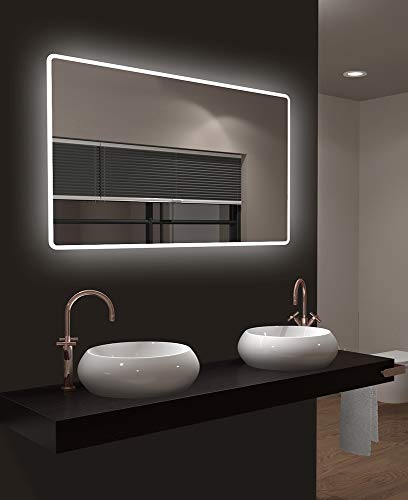 LED Badspiegel Talos Moon 120x70 cm– Lichtfarbe 4200K - Modernes Design und hochwertige Beschichtung