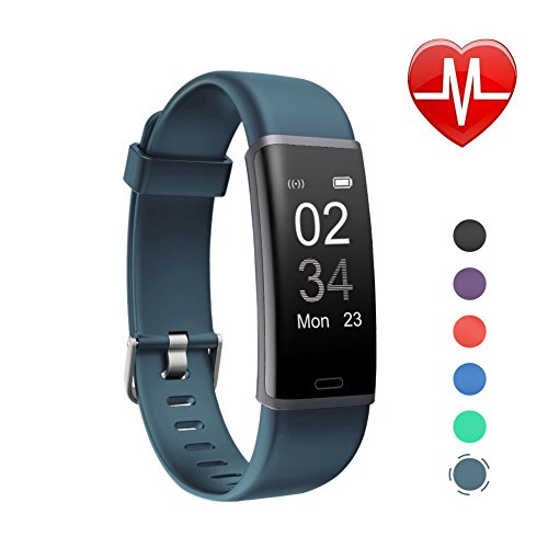 Letsfit Fitness Tracker mit Pulsmesser Fitness Armband Wasserdicht IP67 Schrittzähler Uhr Pulsuhren Smart Armband Uhr Aktivitätstracker mit Schlaf Monitor Kompatibel mit Android iOS Smartphone