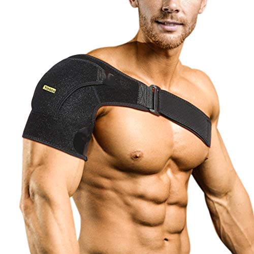 Verstellbare Schulterbandage Kompression Schulterschutz Schultergurt für AC-Gelenke, Sehnenentzündungen, Sportverletzungen Schulter Schmerzlinderung, Linke oder Rechte Schulter, Männer und Frauen