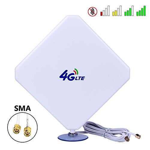 SMA 4G Hochleistungs LTE Antenne 35dBi WiFi Signal Booster Verstärker Modem Adapter Netzwerk Empfänger Antenne mit hoher Reichweite für Mobile Hotspots (SMA Stecker Male)