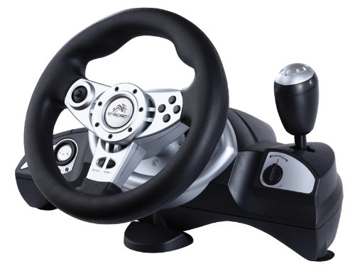 Tracer Zonda Lenkrad Gas Bremspedale Pedale Steering Wheel Vibration Feedback PC PS2 PS3 USB