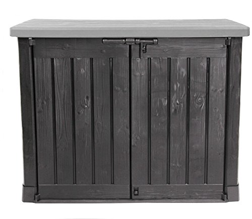 Keter Store It Out Max Gartenbox Mülltonnenbox Gerätebox Schuppen für 2 x 240 Liter Mülltonnen