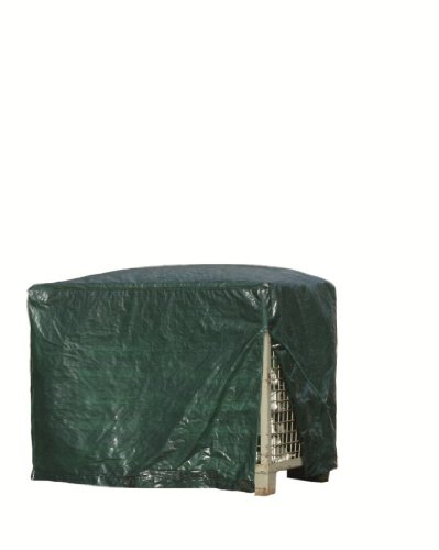Rain Exo RX120-GIB-R/G Gitterbox-Abdeckhaube 125 x 85 x 98 cm, 120 g/m² mit Reißverschluss, grün