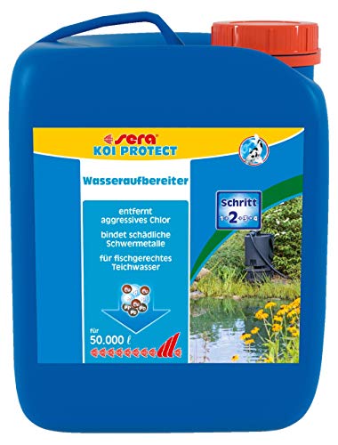 sera 07217 KOI PROTECT 2500 ml für 50.000 Liter Teichwasser - Der optimale Schutz wertvoller Koi und Kaltwasserfische