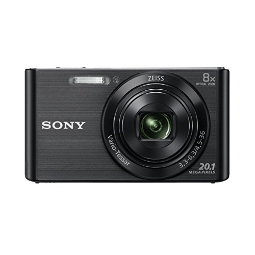 Sony DSC-W830 Digitalkamera (20,1 Megapixel, 8x optischer Zoom, 6,8 cm (2,7 Zoll) LC-Display, 25mm Carl Zeiss Vario Tessar Weitwinkelobjektiv, SteadyShot) schwarz