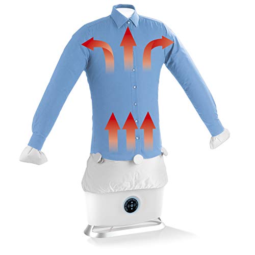 CLEANmaxx automatischer Hemdenbügler mit Dampffunktion Version 2019 | Bügler für Hemden & Blusen, Bügelautomat | Bügelpuppe mit zwei Bügelprogrammen [1800 Watt/weiß]