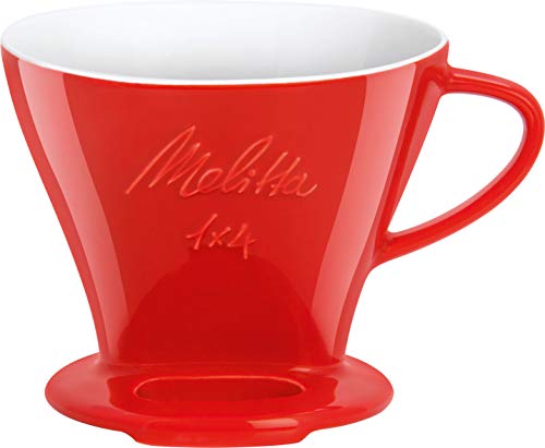 Melitta 219032 Filter Porzellan-Kaffeefilter Größe 1x4 Rot
