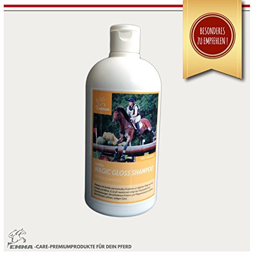 Pferde Shampoo, Pferdepflege für Fell-, Mähne und Schweif Premium Pferdepflege EMMA-CARE 500 ml