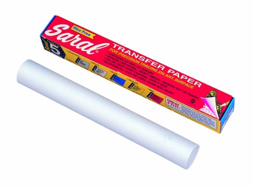 Saral Transfer (Tracing) Paper 12 in. x 12 ft. roll white for reverse work on dark background (japan import)