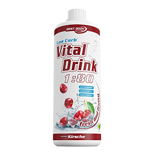 Best Body Nutrition - Low Carb Vital Drink, Kirsche, 1000 ml Flasche