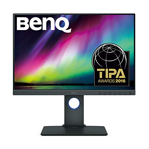 BenQ SW240 61,21 cm (24,1 Zoll) PhotoVue Monitor (LED, 1920 x 1200 Pixel, 16:10, 99% Adobe RGB, 95% DCI-P3, 14bit 3D LUT, IPS-Panel) schwarz