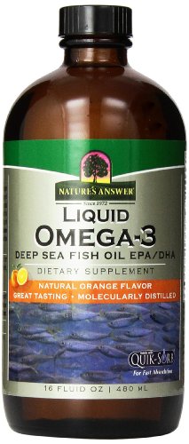 Nature's Answer, Flüssiges Omega-3, Tiefsee-Fischöl EPA/DHA, Natürliches Orangenaroma, 480ml