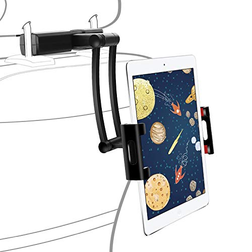 Winload Tablet Halterung Auto, Universal KFZ-Kopfstützen Tablet Halterung, 360° Grad Einstellbare Rotierende Autositz-Kopfstützenhalterung für iPad/Mini/Smartphone und die Meisten 5.3-10 Zoll Tablets